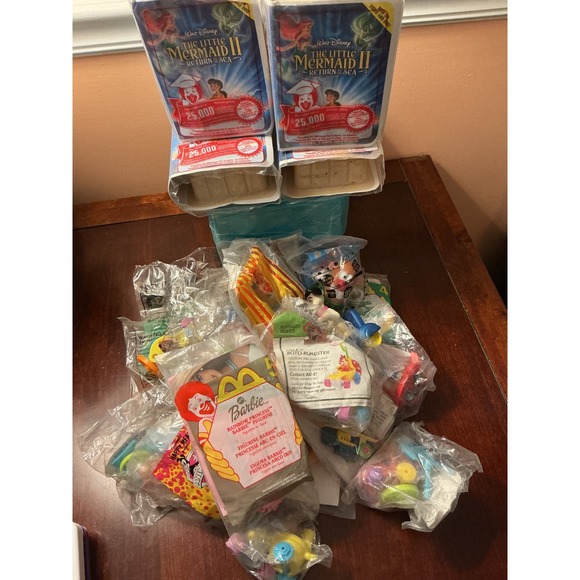 McDonald's Other - VTG‎ McDonalds Happy Meal Toy Bundle Disney Little Mermaid Barbie Toy Story NIP
